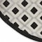 Homeroots 5 ft. Round Black White Gray Indoor & Outdoor Area Rug 385140 - alternate 7